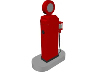 Gas Pump 3D Model preview