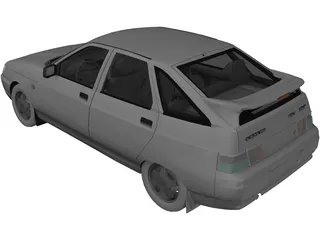 Vaz 2112 Lada 3D Model preview