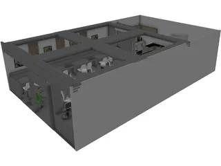 Arab Feel Cafe 3D Model preview