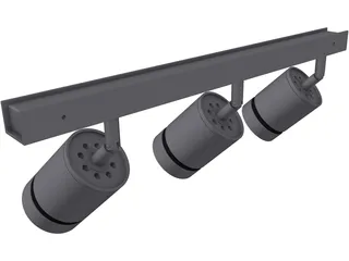 Lamps on Railing 3D Model preview