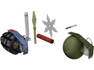 Weapons Collection 3D Model preview