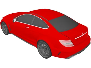 Mercedes-Benz C63 AMG Coupe Black Series (2012) 3D Model preview