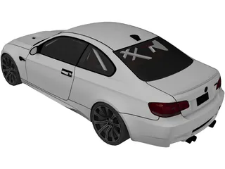 BMW M3 E92 3D Model preview