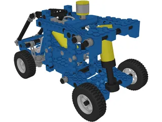 Lego Car 3D Model preview