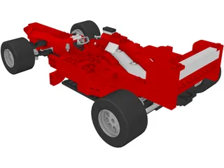 Lego F1 Car 3D Model preview
