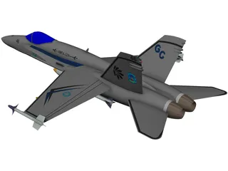 FA-18 Hornet 3D Model preview
