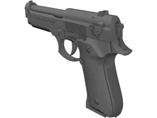 Beretta 92FS 3D Model preview