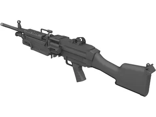 FN Herstal Minimi 3D Model preview