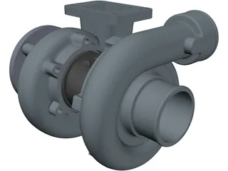 Turbocharger 3D Model preview