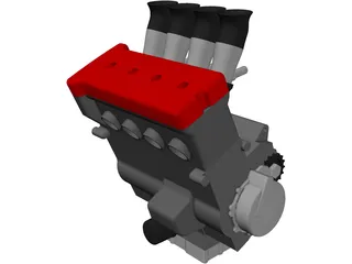 Suzuki GSX-R1000 Engine 3D Model preview