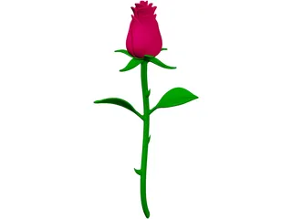 Rose Flower 3D Model preview