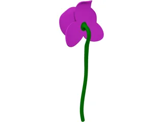 Orchid Flower 3D Model preview