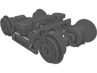 Konstal 105 Tram Rail 3D Model preview