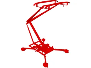 Konstal 105 Tram Pantograph 3D Model preview