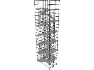 Scaffold Stairs 3D Model preview