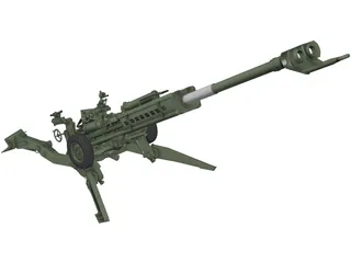 M777 Howitzer 3D Model preview