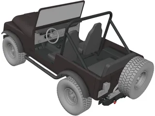 Jeep Wrangler CJ7 (1978) 3D Model preview