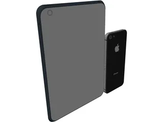 Apple iPad Mini and iPhone 5 3D Model preview