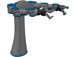 Two-Armed Industrial Robot 3D Model preview