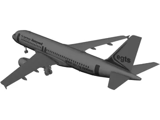 Airbus A380 3D Model preview