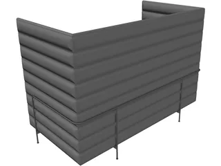 Sofa Alcove Bouroulec 3D Model preview