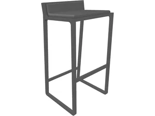 Bar Stool Joe 3D Model preview