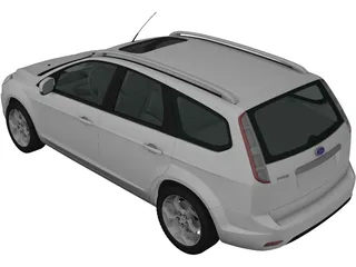 Ford Focus Station Wagon (2008) 3D Model preview