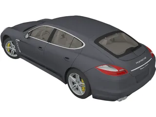 Porsche Panamera Turbo S (2012) 3D Model preview