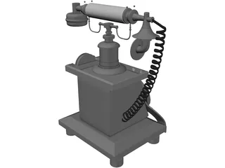 Crosley Old Phone 3D Model preview