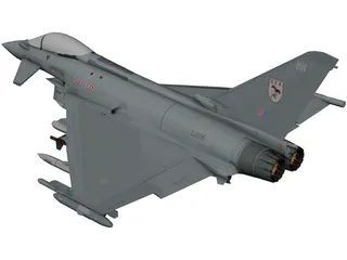Eurofighter Typhoon 3D Model preview