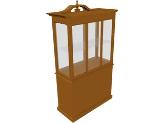 China Cabinet Queen Anne 3D Model preview