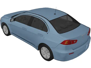 Mitsubishi Lancer ES 3D Model preview