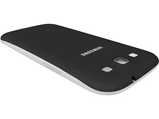 Samsung Galaxy 3 Black 3D Model preview