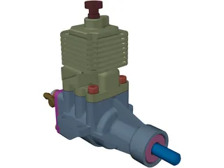 Ethanol RC Auto Combustion Engine 3D Model preview