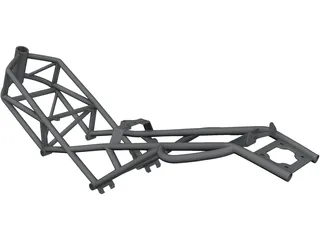 Ducati Monster M900 Frame 3D Model preview
