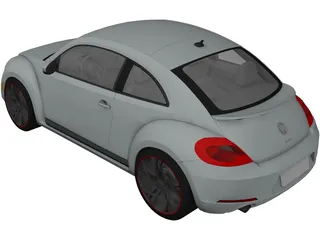 Volkswagen Beetle Turbo (2012) 3D Model preview