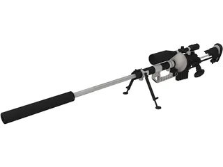 CheyTac M-200 Intervention Rifle 3D Model preview