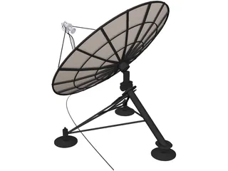 Satellite Dish Antenna 3D Model preview
