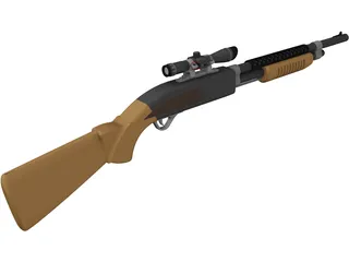Terminator Knight MR-X1 Shotgun 3D Model preview