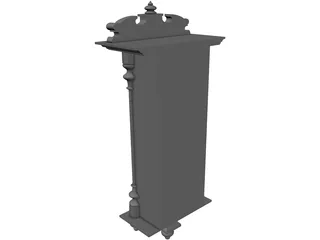 Pendulum Clock 3D Model preview