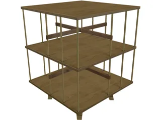 Crosby Library Table 3D Model preview