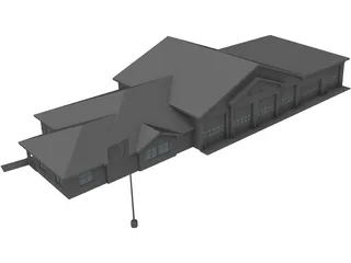 Fire Station 3D Model preview