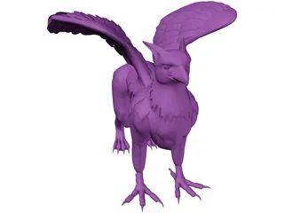 Griffin Statue 3D Model preview