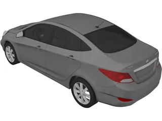 Hyundai Solaris (2012) 3D Model preview