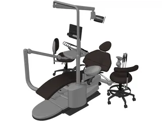 Dental Chairs 3D Model preview