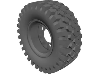 Offroad Tire 3D Model preview