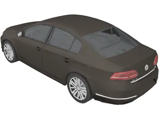 Volkswagen Passat (2011) 3D Model preview