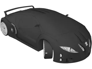 Peugeot Spectral Concept 3D Model preview
