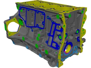 Chrysler Engine Block 3D Model preview
