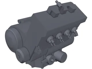 Honda CBR600RR Engine (2007) 3D Model preview